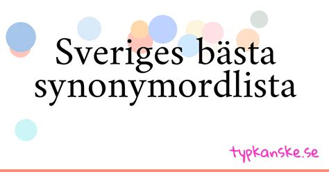 synonymer|synonymer sverige.